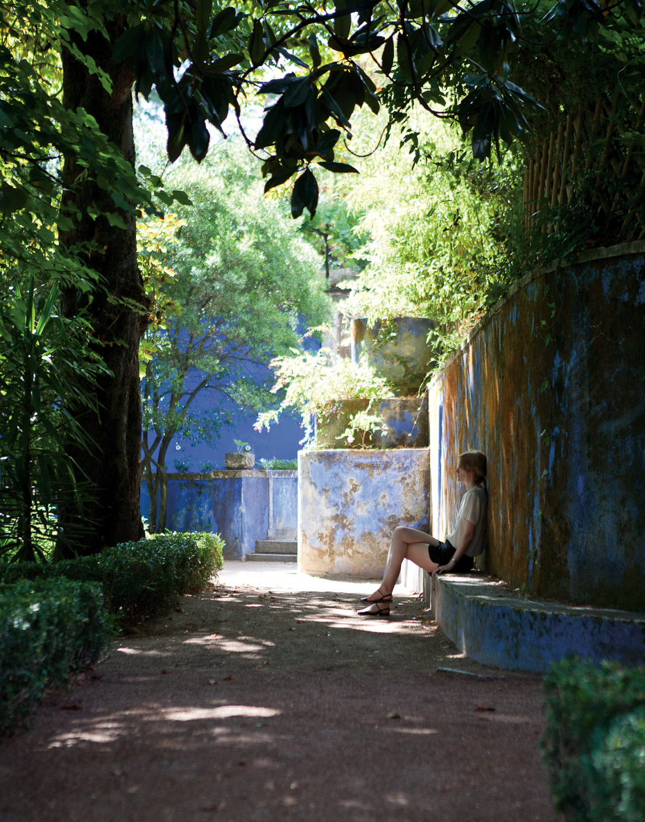 Girl in Palace Garden Lisbon Portugal